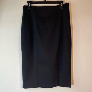 Ted Baker Women's Size 3 Pencil Skirt Black Exposed Zipper with Side Slit M